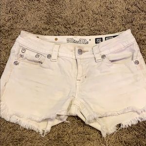 MissMe white jean shorts